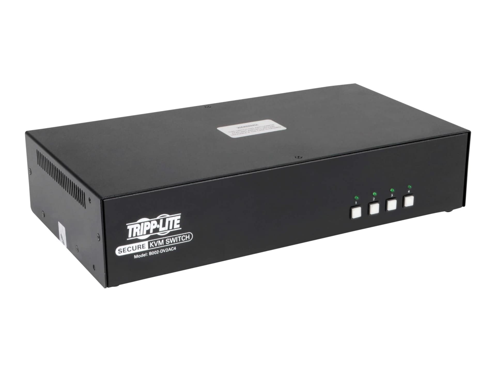 Tripp Lite Secure KVM Switch, Dual Monitor, DVI to DVI - 4-Port, NIAP PP3.0 Certified, Audio, CAC Support - KVM / audio