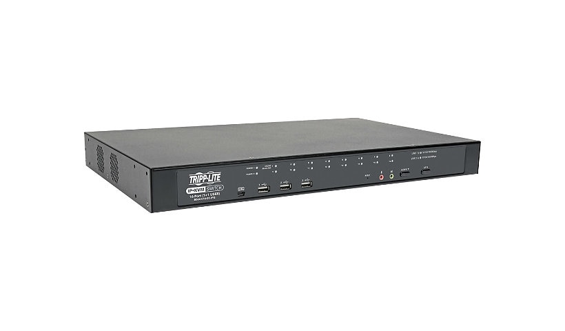 Tripp Lite 16-Port Cat5 KVM over IP Switch with Virtual Media - 1 Local & 1 Remote User, 1U Rack-Mount, TAA - KVM switch