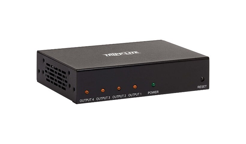 Tripp Lite 4-Port HDMI Splitter, 4K x 2K @ 60 Hz, 4:4:4, Multi-Resolution Support, HDR, HDCP 2.2, TAA - video/audio