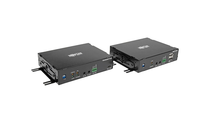 Tripp Lite DisplayPort over Fiber Extender Kit - 4K @ 30 Hz, RS-232, IR, USB, Duplex Singlemode LC, 6,2 mi., TAA -