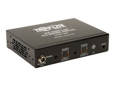 Tripp Lite 2-Port 2x2 DVI Over Cat5/Cat6 Matrix Splitter Switch Video Transmitter 200' - video extender - TAA Compliant