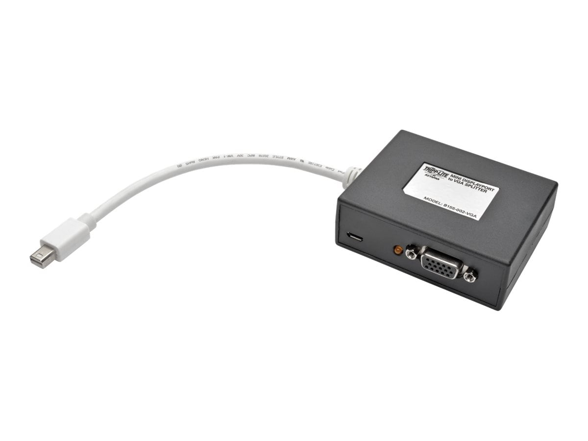 Tripp Lite 2-Port Mini DisplayPort to VGA Video Splitter 1080p 1920 x 1080