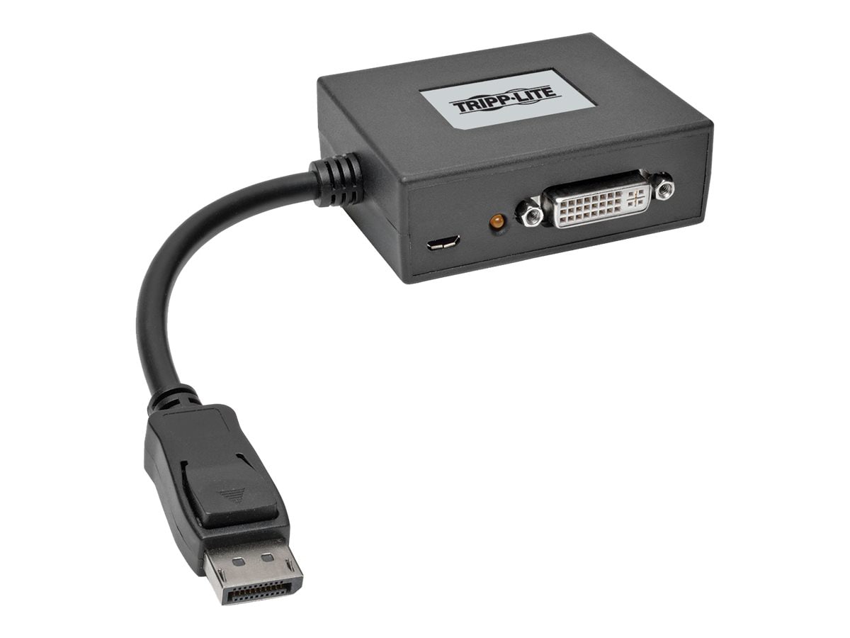 Tripp Lite 2-Port DisplayPort to DVI Multi Stream Transport Hub MST 1080p -