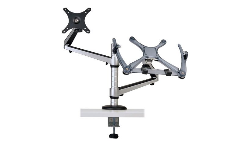 Tripp Lite Dual Display Laptop Mount Monitor Stand Swivel Tilt Clamp 13-27"