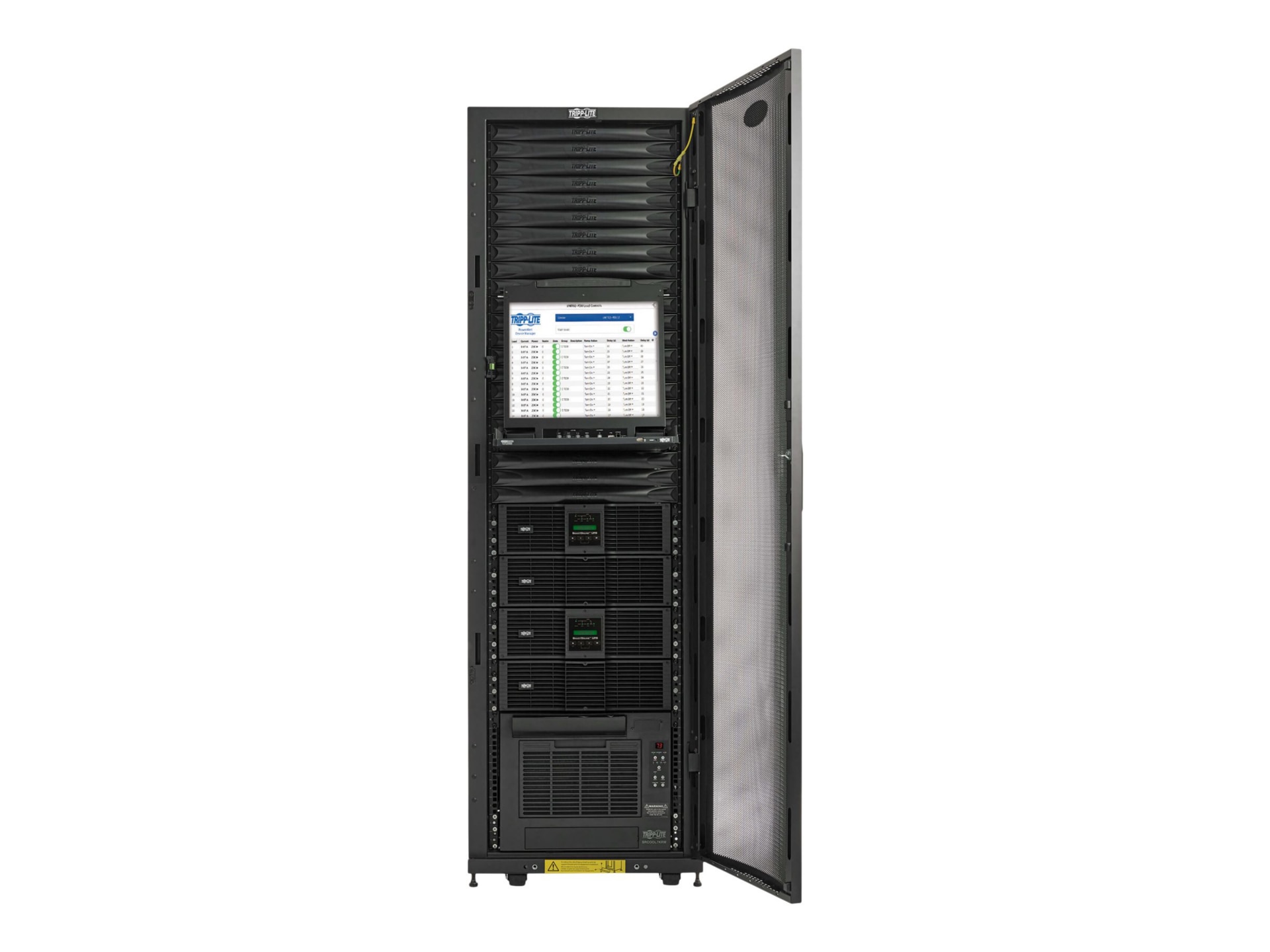 Tripp Lite EdgeReady Micro Data Center - 38U, (2) 3 kVA UPS Systems (N+N), Network Management and Dual PDUs, 120V