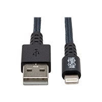 Eaton Tripp Lite Series Heavy-Duty USB-A to Lightning Sync/Charge Cable, UHMWPE and Aramid Fibers, MFi Certified - 3 ft.