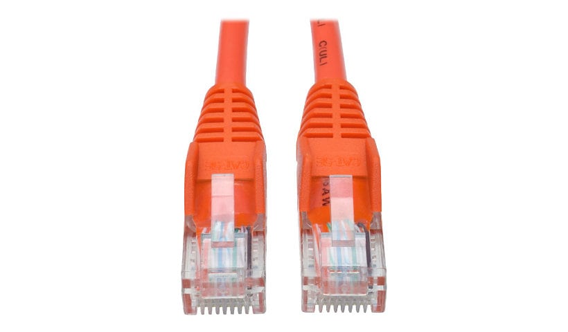 Eaton Tripp Lite Series Cat5e 350 MHz Snagless Molded (UTP) Ethernet Cable (RJ45 M/M), PoE - Orange, 25 ft. (7,62 m) -