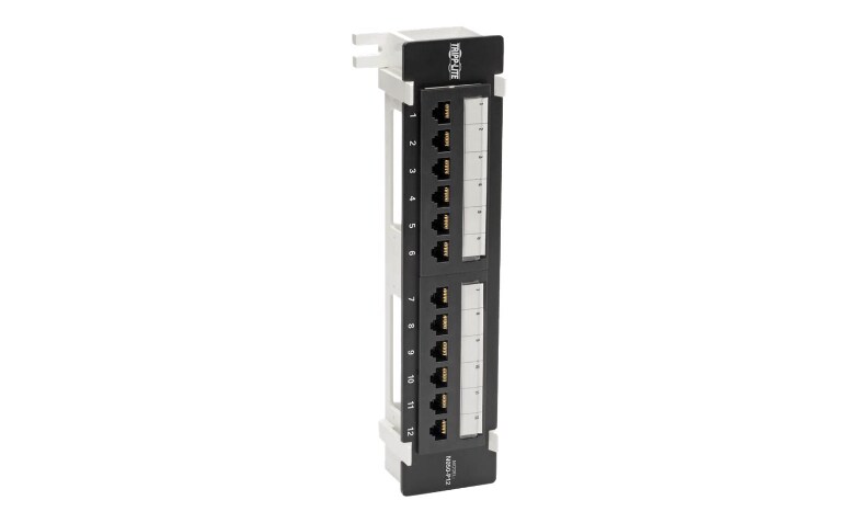 Tripp Lite Cat5 / Cat5e Wall-Mount PoE Patch Panel 12-Port 110 568A/B RJ45