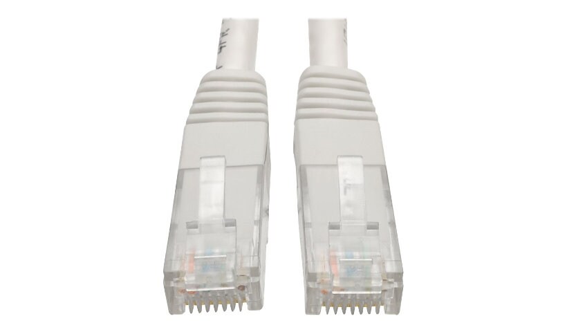 Eaton Tripp Lite Series Cat6 Gigabit Molded (UTP) Ethernet Cable (RJ45 M/M), PoE, White, 3 ft. (0.91 m) - patch cable -