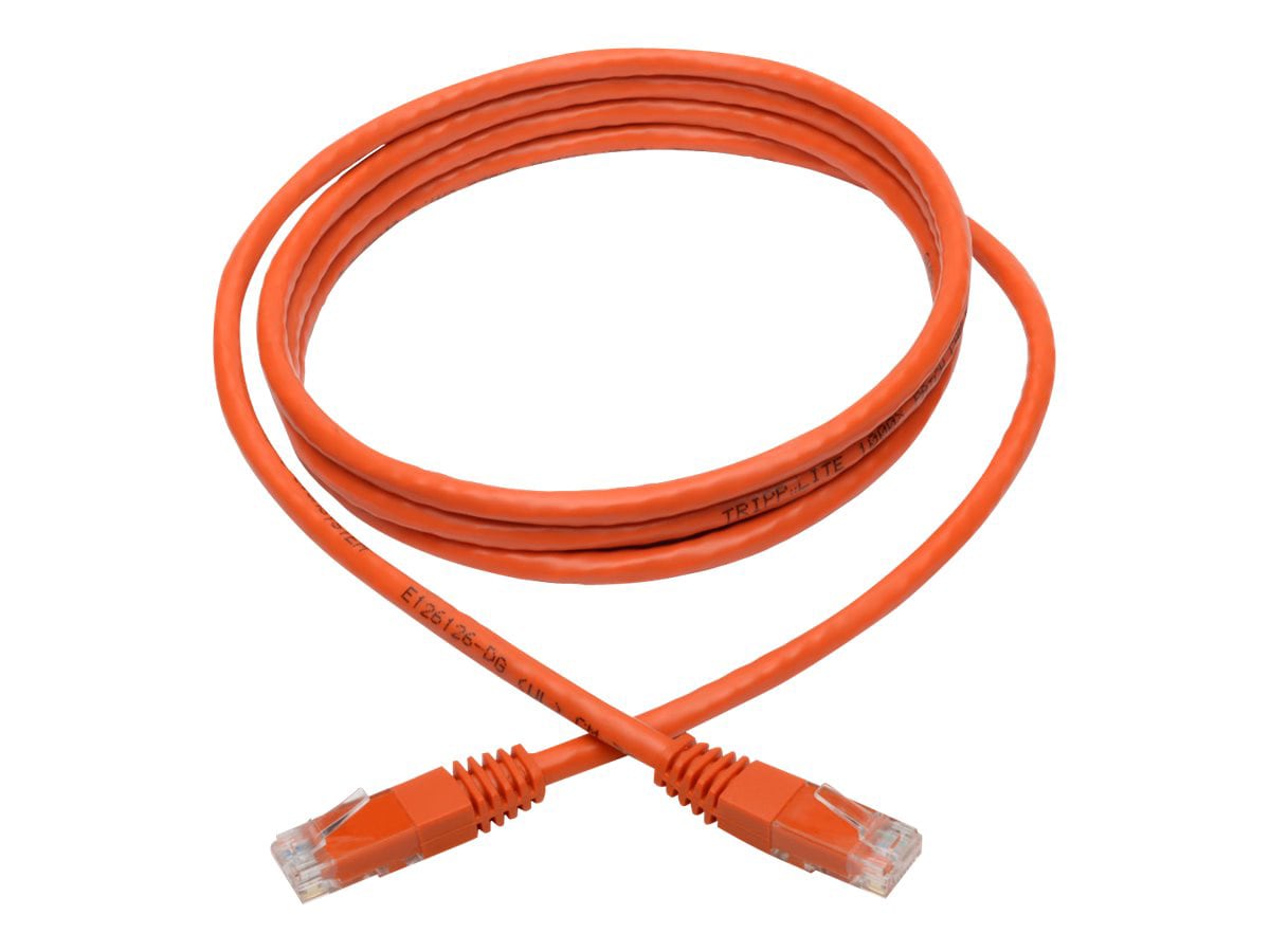 Eaton Tripp Lite Series Cat6 Gigabit Molded (UTP) Ethernet Cable (RJ45 M/M), PoE, Orange, 6 ft. (1.83 m) - patch cable -