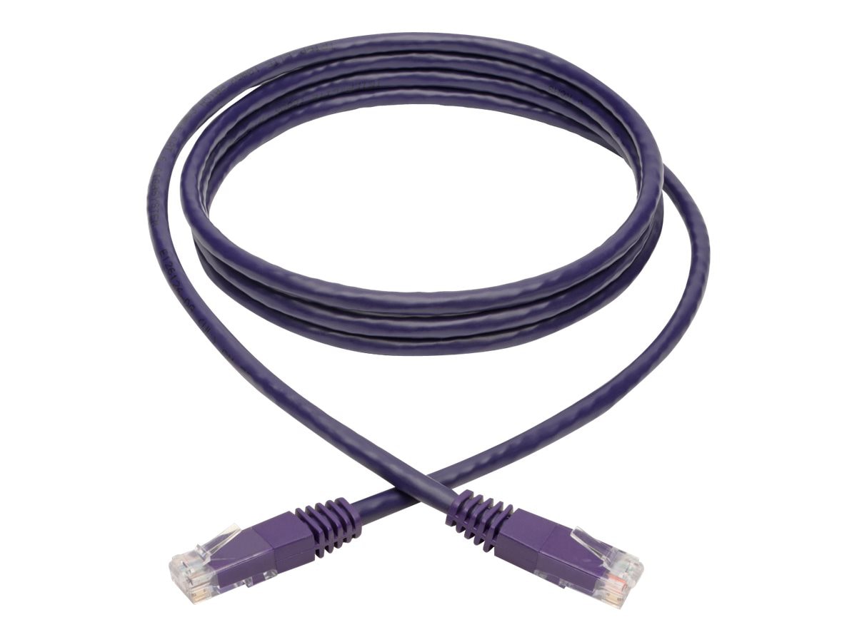 Eaton Tripp Lite Series Cat6 Gigabit Molded (UTP) Ethernet Cable (RJ45 M/M), PoE, Purple, 6 ft. (1.83 m) - patch cable -