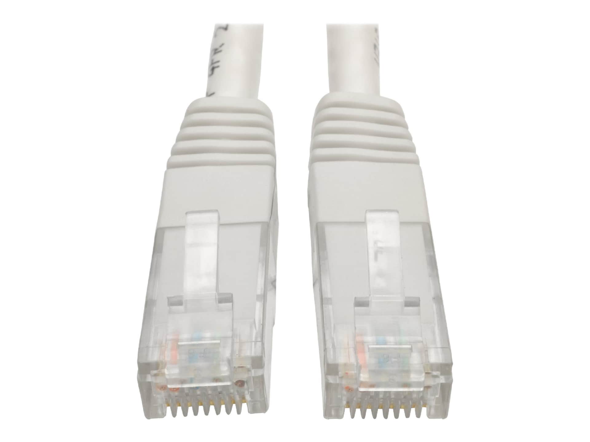 Eaton Tripp Lite Series Cat6 Gigabit Molded (UTP) Ethernet Cable (RJ45 M/M), PoE, White, 7 ft. (2.13 m) - patch cable -