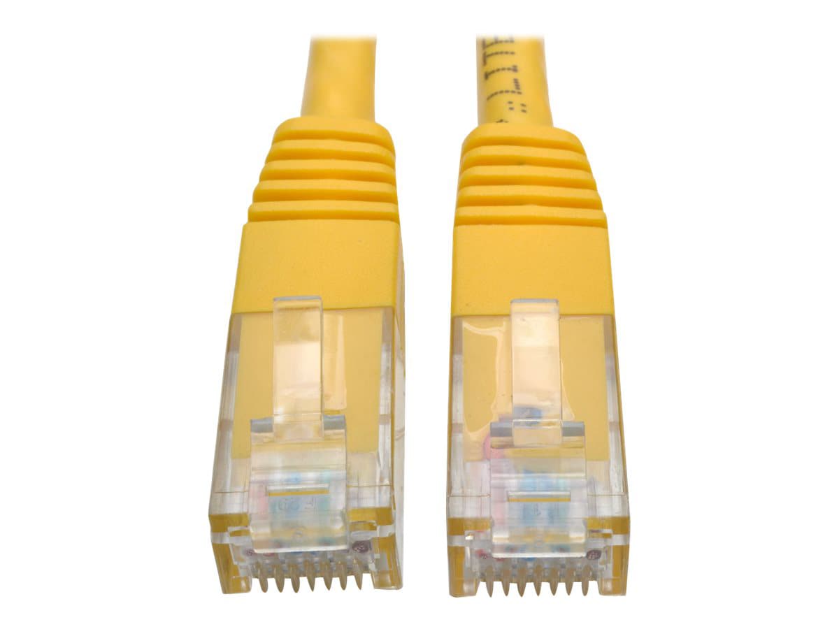 Eaton Tripp Lite Series Cat6 Gigabit Molded (UTP) Ethernet Cable (RJ45 M/M), PoE, Yellow, 7 ft. (2.13 m) - patch cable -