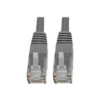 Tripp Lite Premium Cat5/Cat5e/Cat6 Gigabit Molded Patch Cable, 24 AWG, 550 MHz/1 Gbps (RJ45 M/M), Gray, 15 ft. - patch
