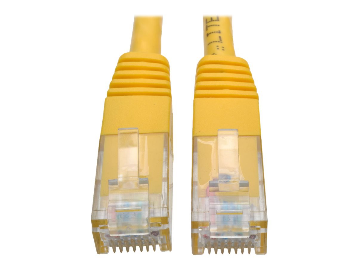 Eaton Tripp Lite Series Cat6 Gigabit Molded (UTP) Ethernet Cable (RJ45 M/M), PoE, Yellow, 15 ft. (4.57 m) - patch cable