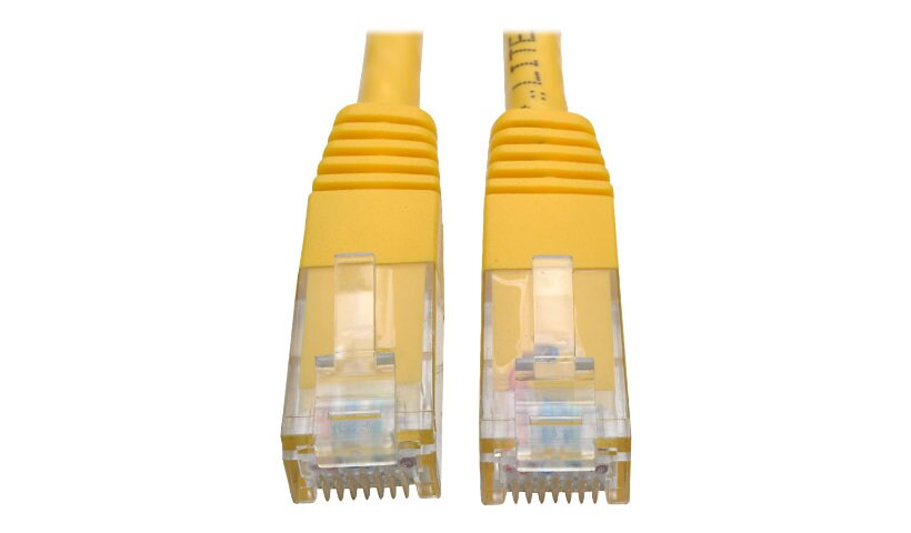 Eaton Tripp Lite Series Cat6 Gigabit Molded (UTP) Ethernet Cable (RJ45 M/M), PoE, Yellow, 15 ft. (4.57 m) - patch cable