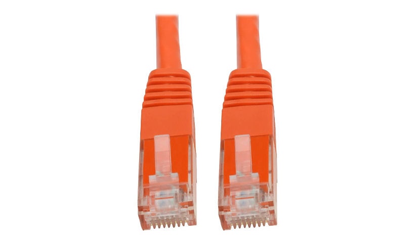 Eaton Tripp Lite Series Cat6 Gigabit Molded (UTP) Ethernet Cable (RJ45 M/M), PoE, Orange, 20 ft. (6.09 m) - patch cable