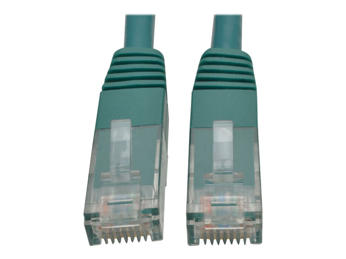 Eaton Tripp Lite Series Cat6 Gigabit Molded (UTP) Ethernet Cable (RJ45 M/M), PoE, Green, 25 ft. (7.62 m) - patch cable -