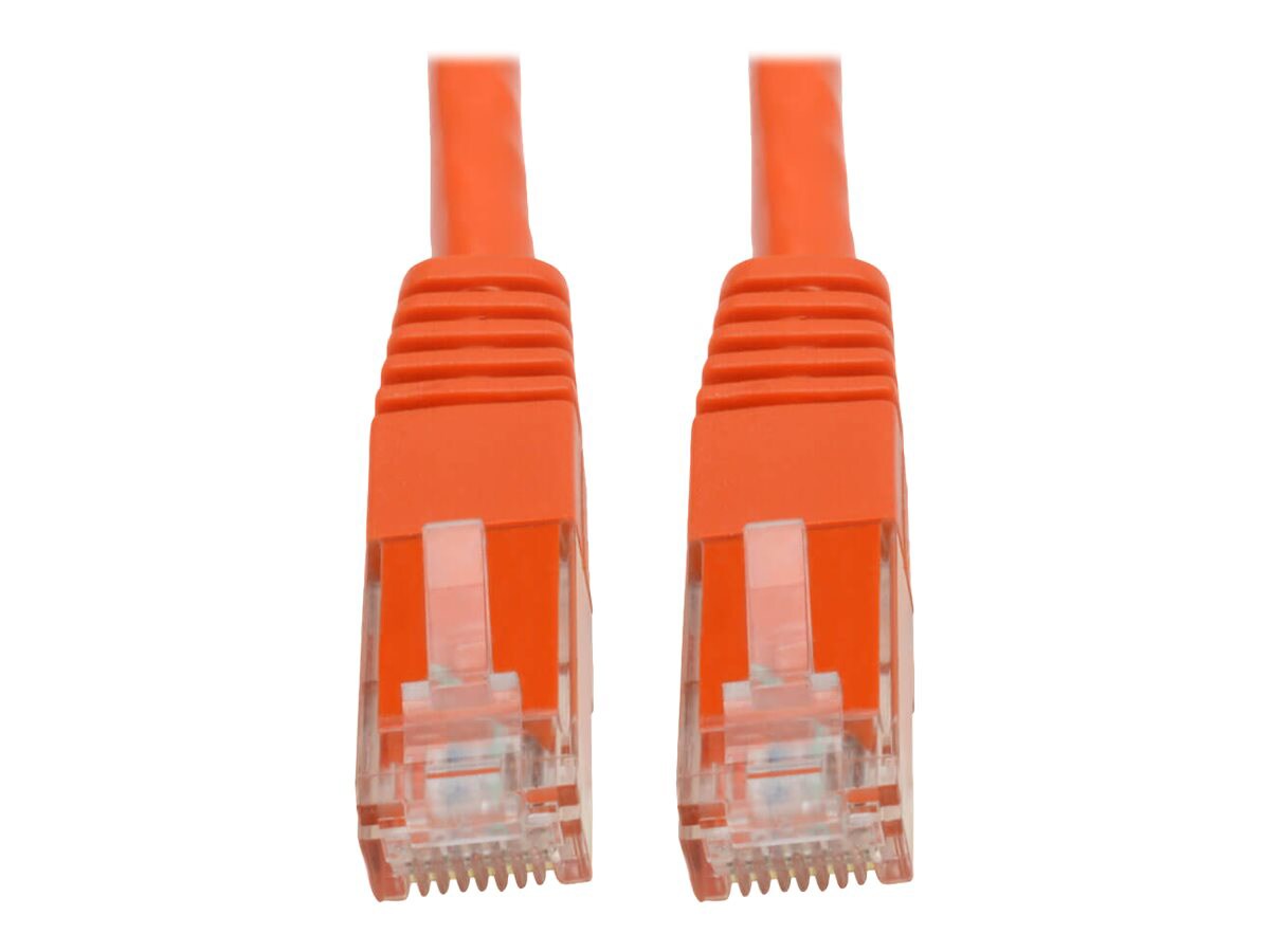 Eaton Tripp Lite Series Cat6 Gigabit Molded (UTP) Ethernet Cable (RJ45 M/M), PoE, Orange, 25 ft. (7.62 m) - patch cable
