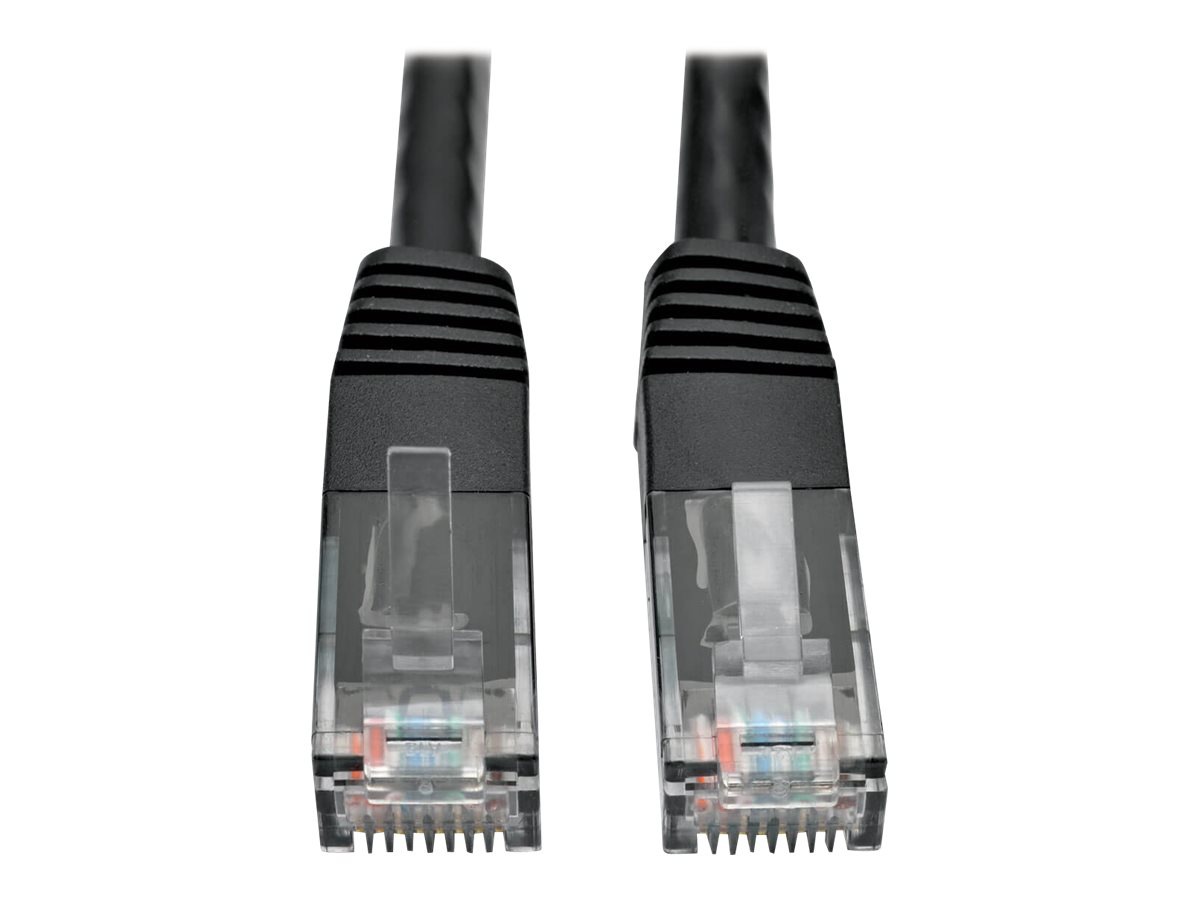 Tripp Lite Cat6 Cat5e Gigabit Molded Patch Cable RJ45 M/M 550MHz Black 35ft