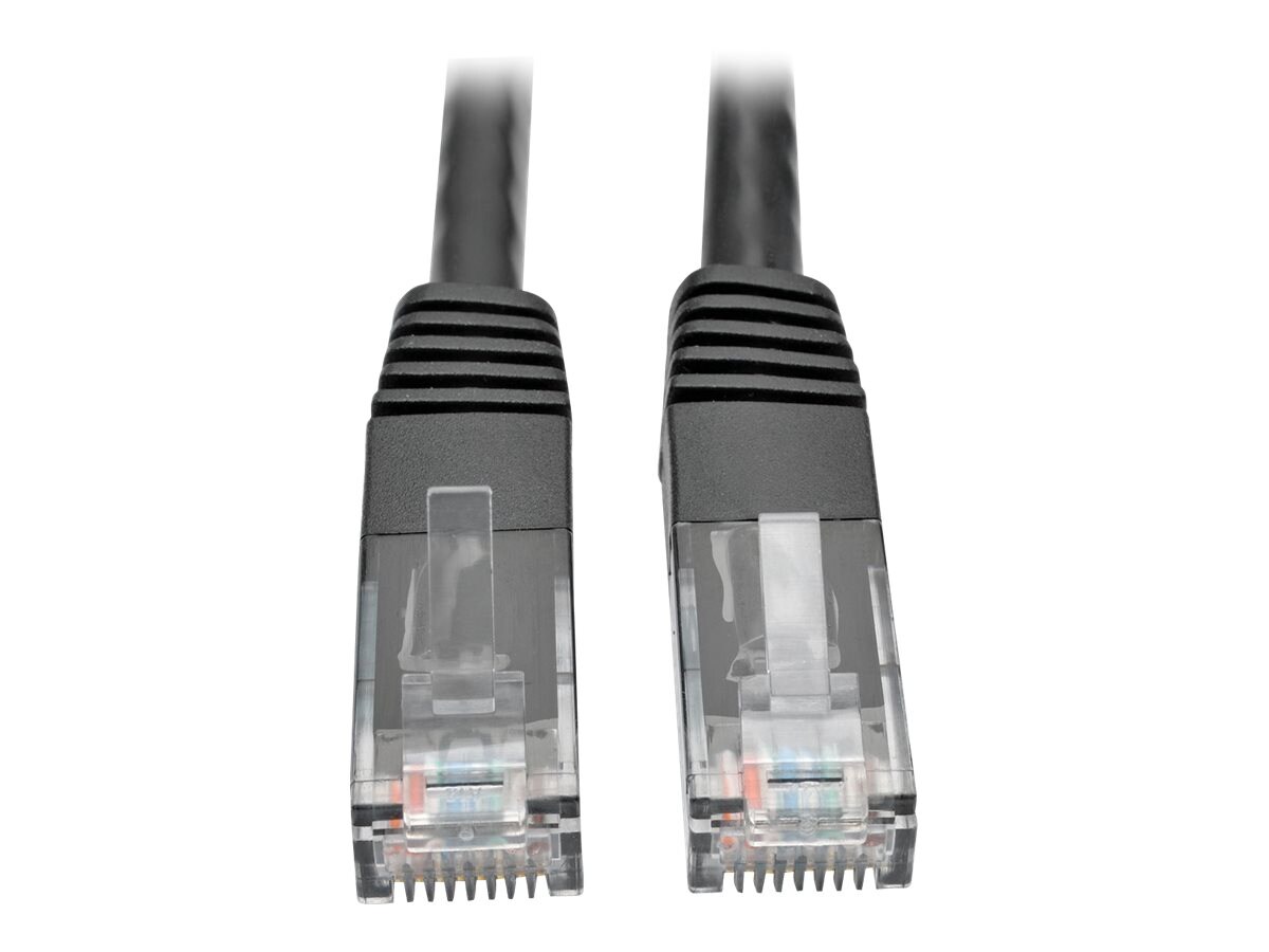 Eaton Tripp Lite Series Cat6 Gigabit Molded (UTP) Ethernet Cable (RJ45 M/M), PoE, Black, 50 ft. (15.24 m) - patch cable