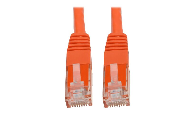 Eaton Tripp Lite Series Cat6 Gigabit Molded (UTP) Ethernet Cable (RJ45 M/M), PoE, Orange, 100 ft. (30.5 m) - patch cable