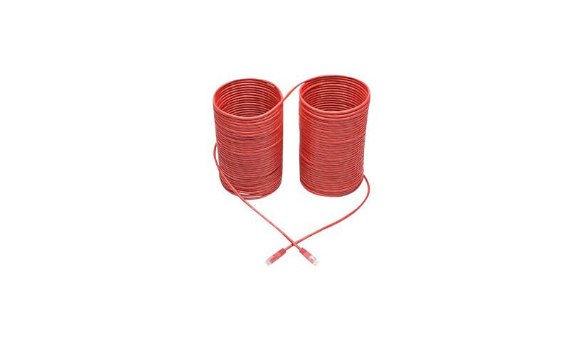 Eaton Tripp Lite Series Cat6 Gigabit Molded (UTP) Ethernet Cable (RJ45 M/M), PoE, Red, 100 ft. (30.5 m) - patch cable -