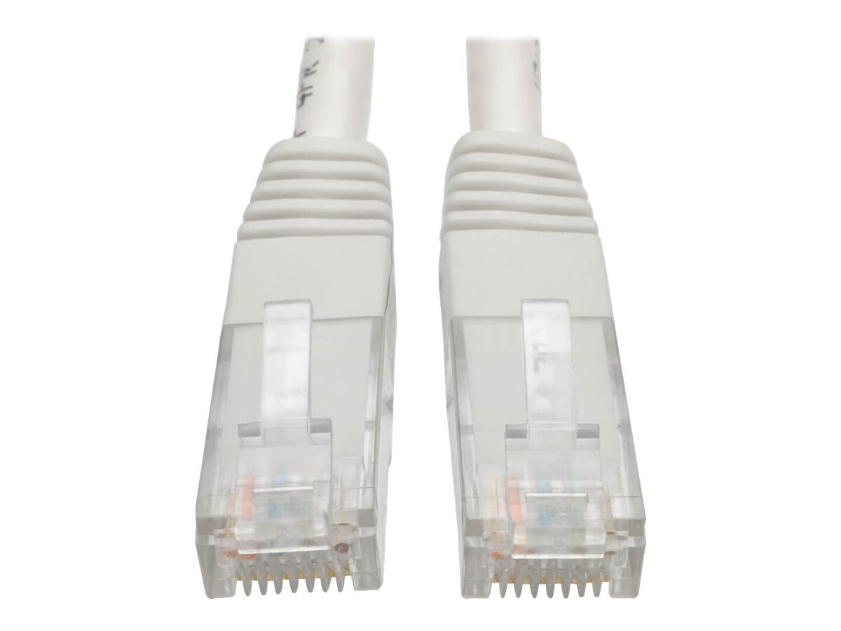 Eaton Tripp Lite Series Cat6 Gigabit Molded (UTP) Ethernet Cable (RJ45 M/M), PoE, White. 100 ft. (30.5 m) - patch cable