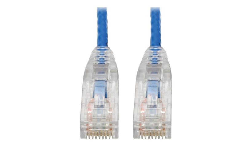 Eaton Tripp Lite Series Cat6 Gigabit Snagless Slim UTP Ethernet Cable (RJ45 M/M), PoE, Blue, 7 ft. (2.13 m) - patch