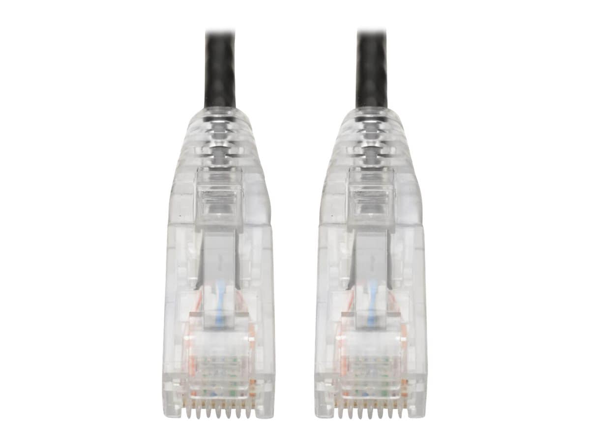 Eaton Tripp Lite Series Cat6 Gigabit Snagless Slim UTP Ethernet Cable (RJ45 M/M), PoE, Black, 15 ft. (4.57 m) - patch