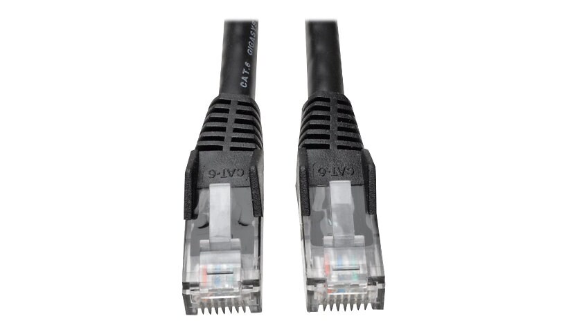 Eaton Tripp Lite Series Cat6 Gigabit Snagless Molded (UTP) Ethernet Cable (RJ45 M/M), PoE, Black, 75 ft. (22.86 m) -