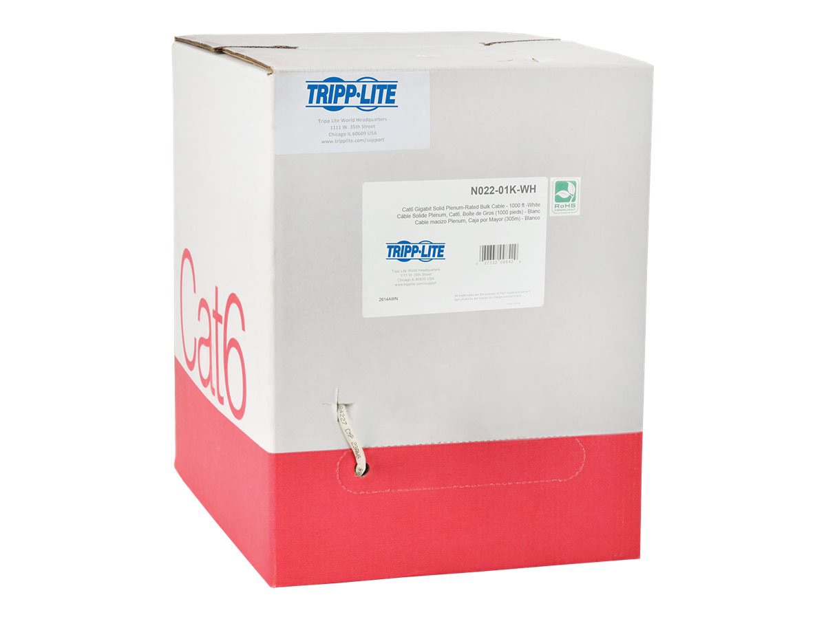 Eaton Tripp Lite Series Cat6 Gigabit Solid Core Plenum-Rated UTP CMP PVC Bu