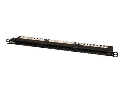 Tripp Lite 24-Port Cat6 Cat5 Patch Panel Rackmount 568A/B 110 Punch down RJ45 0.5URM - tableau de connexions - 0.5U - 19"