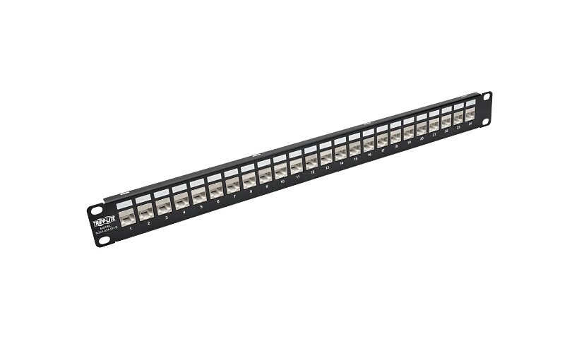 Tripp Lite 24-Port 1U Rack-Mount Patch Panel for Cat5e/6 RJ45 Ethernet TAA