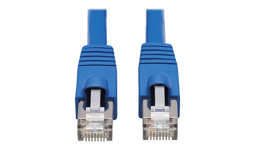Eaton Tripp Lite Series Cat6a 10G Snagless F/UTP Ethernet Cable (RJ45 M/M), PoE, CMR-LP, Blue, 6 ft. (1.83 m) - patch