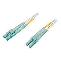 Eaton Tripp Lite Series 100G Duplex Multimode 50/125 OM4 LSZH Fiber Optic Cable (LC/LC), Aqua, 15 m - patch cable - 15.2