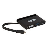 Tripp Lite USB C Adapter Converter w/ VGA, Gigabit Ethernet, USB-A Hub & PD Charging, Thunderbolt 3 Compatible w/