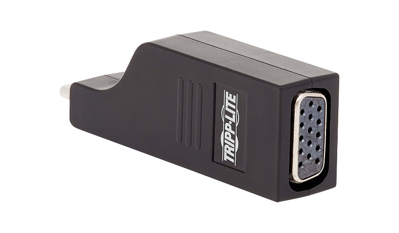 Tripp Lite USB C to VGA Adapter Vertical M/F USB 3.1 Gen 1 1080p USB-C - Thunderbolt 3, 1920 x 1200 5 Gbps, Black -