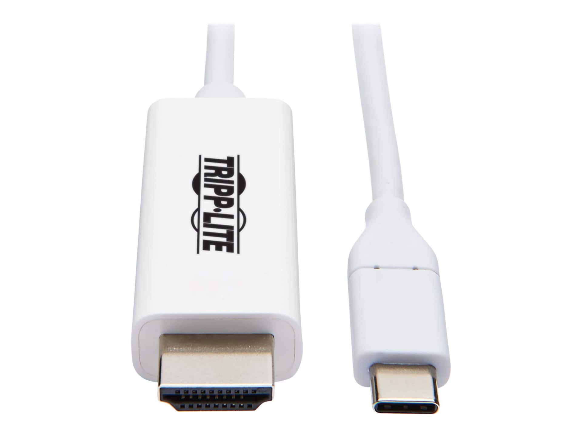 Tripp Lite USB C to HDMI Adapter Cable USB 3.1 Gen 1 4K M/M USB-C White 3ft