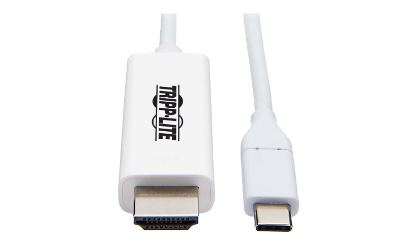 Tripp Lite USB C to HDMI Adapter Cable USB 3.1 Gen 1 4K M/M USB-C White 6ft - video cable - HDMI / USB - 1.8 m