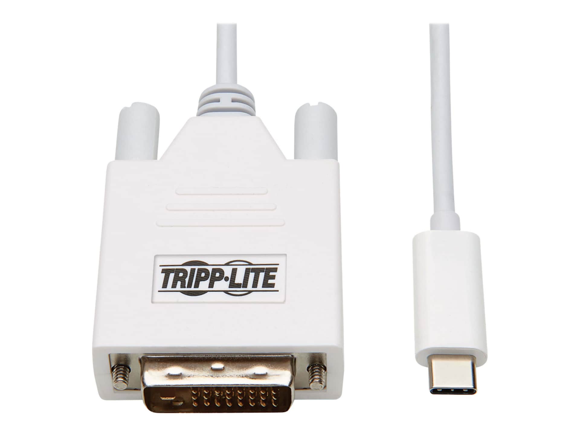 Tripp Lite USB C to DVI Adapter Cable USB 3.1 1080p M/M USB-C White 10ft -