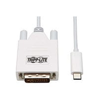 Tripp Lite USB C to DVI Adapter Cable USB 3.1 1080p M/M USB-C White 10ft - DVI adapter - 24 pin USB-C to DVI-D - 3 m