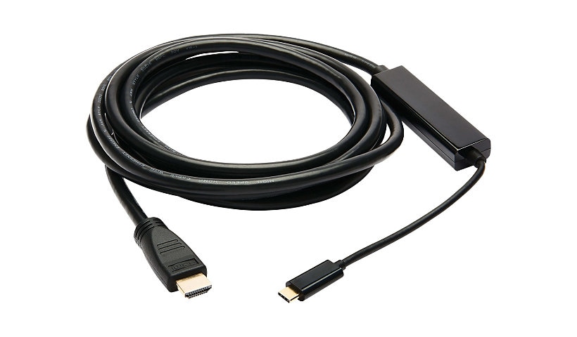 Tripp Lite USB C to HDMI Adapter Cable USB 3.1 4K@60Hz M/M USB-C Black 10ft - video cable - HDMI / USB - 3 m