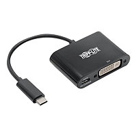 Tripp Lite USB-C to DVI Adapter w/PD Charging - USB 3.1, Thunderbolt 3, 108