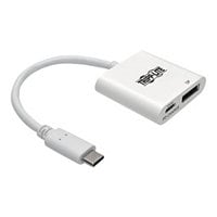 Tripp Lite USB C to DisplayPort Video Adapter Converter w/ USB-C PD Charging Port, USB Type C to DP, USB-C, USB Type-C