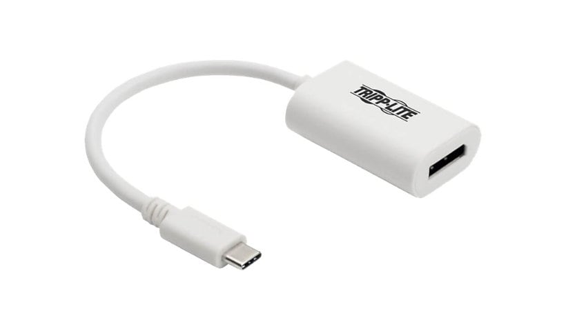 Tripp Lite USB C to DisplayPort Adapter Converter 4K White USB Type C to DP, USB-C Thunderbolt 3 Compatible - external