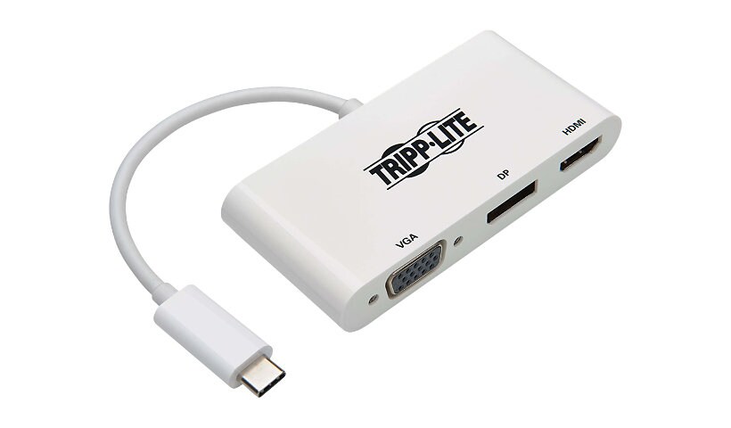 Tripp Lite USB C to HDMI DisplayPort VGA Multiport Adapter 4K USB Type C