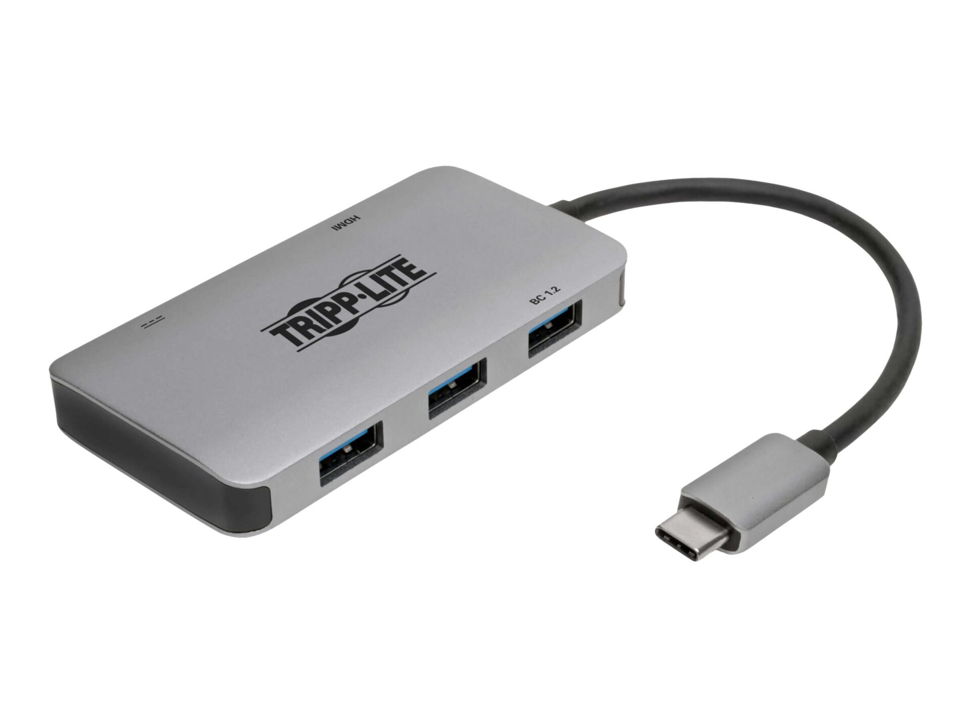 Tripp Lite USB C Multiport Adapter Converter 3 USB-A, 4K HDMI PD Charging