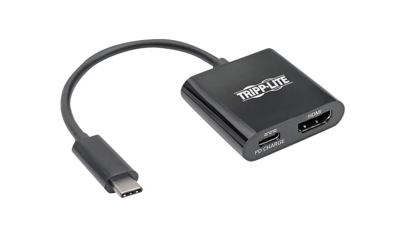 Tripp Lite USB C to HDMI Adapter Converter w/ PD Charging 4K USB Type C