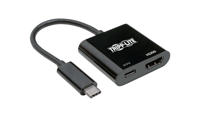 Tripp Lite USB C Adapter Converter 4K HDMI PD Charging USB Type C M/F Black
